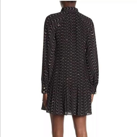 Kate Spade Black Mini Dress with Gold Accents - Picture 4 of 10